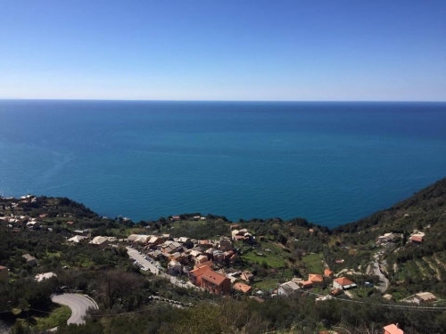 Panorama del golfo Framura, colto dalla cima della Torre