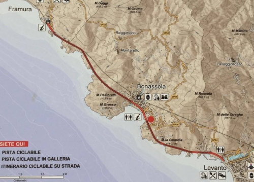 La ciclopedonale tra Framura e Levanto
