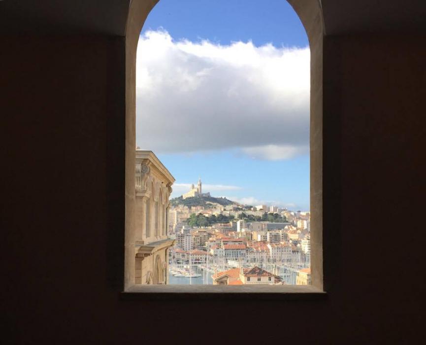 La vista dalla camera dell'albergo a Marsiglia