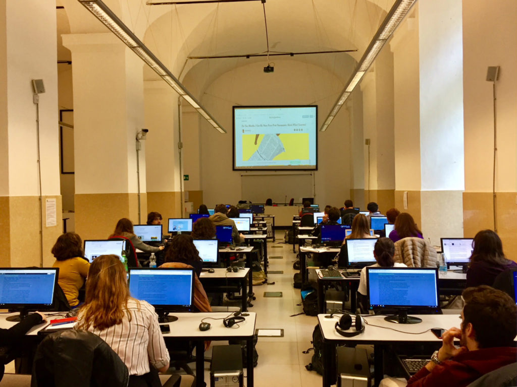 I miei studenti durante la lezione.