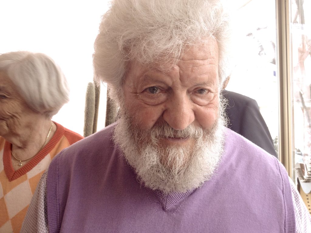 Libereso Guglielmi alla festa del suo 89° compleanno