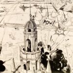Gino Guglielmi sul campanile di san Siro